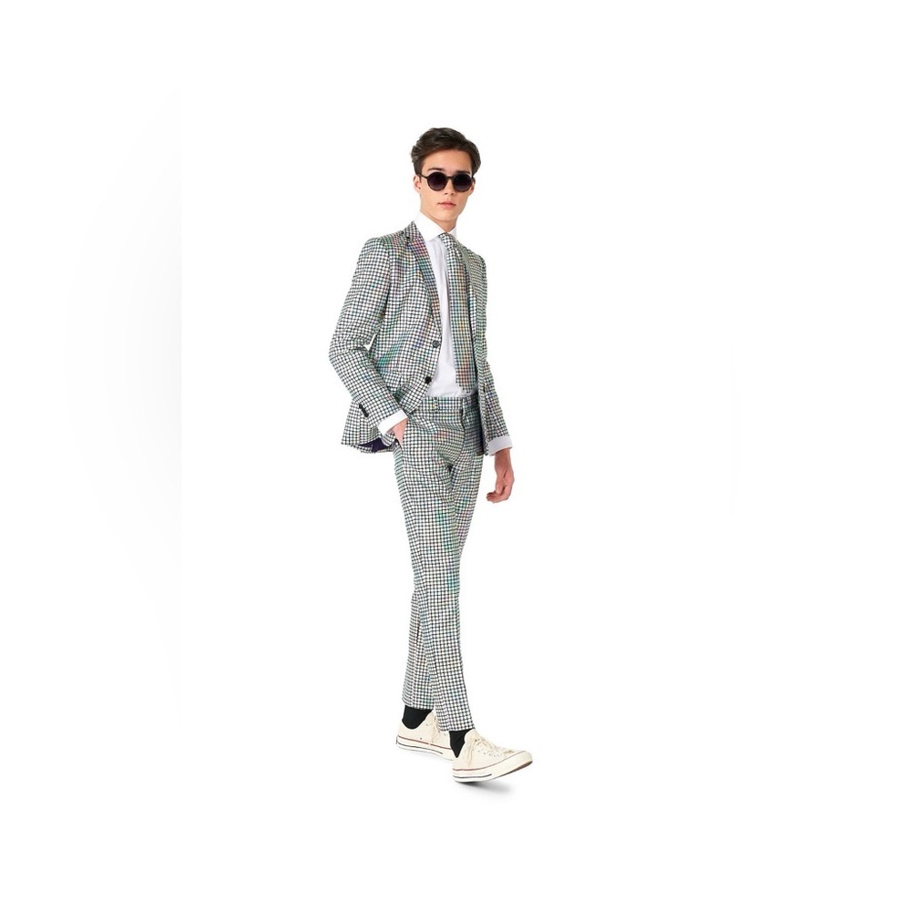 Mirrored Disco Ball 3-piece suit from OppoSuits. 4Y